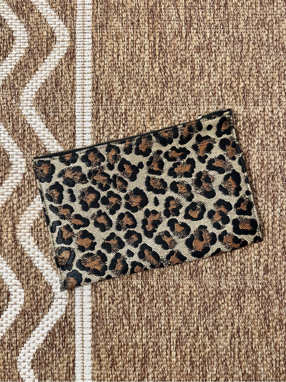 Veronica Beard Leopard Print Zip Pouch/Clutch